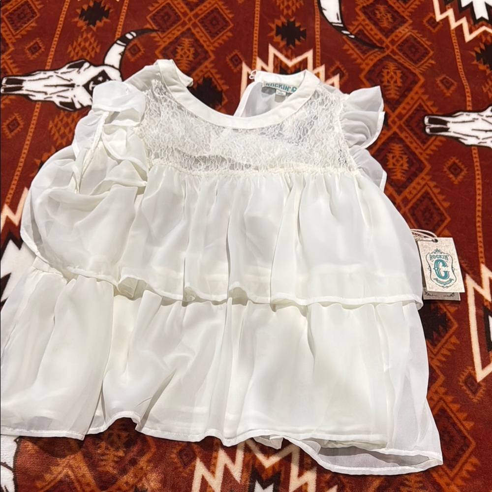 White Lace flowy top